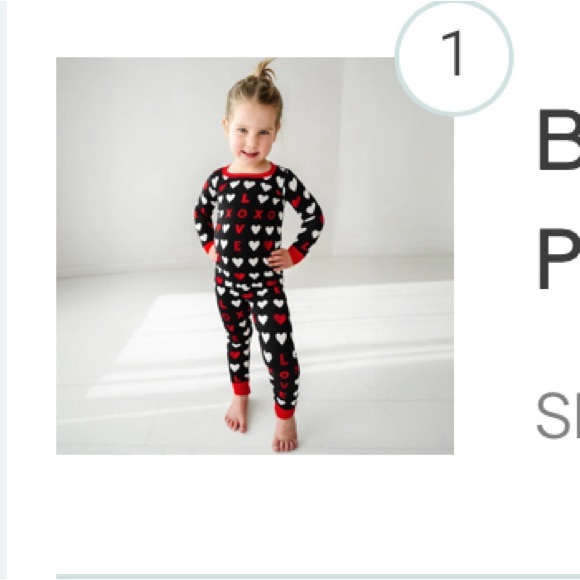 NWT Little Sleepies XOXO two piece long sleeve PJs - Picture 3 of 3